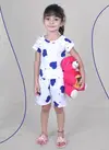 Blue Colour Top And Shorty Casual Wear Stretchable Lycra Kids Girls Wear Collection BABY 9 02